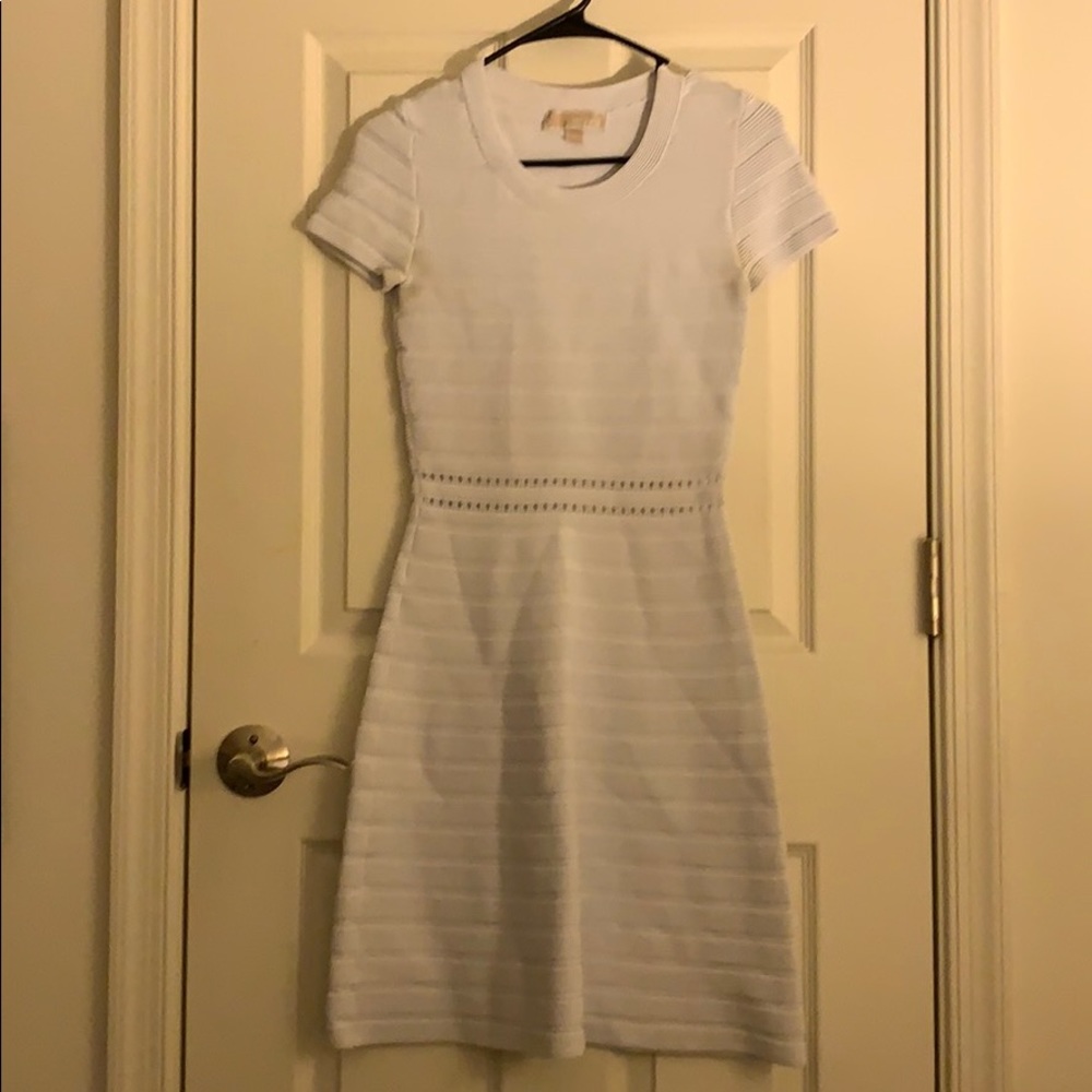 Michael Kors white fitted dress